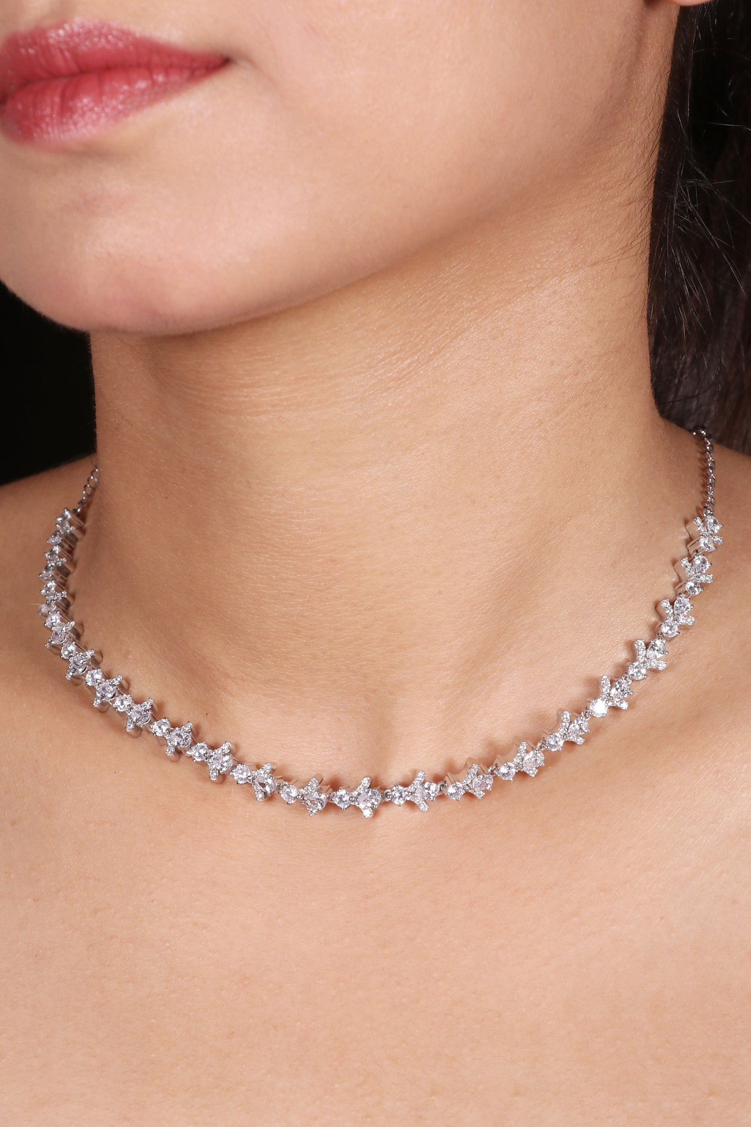 Silver Leaf Garden Necklace Set